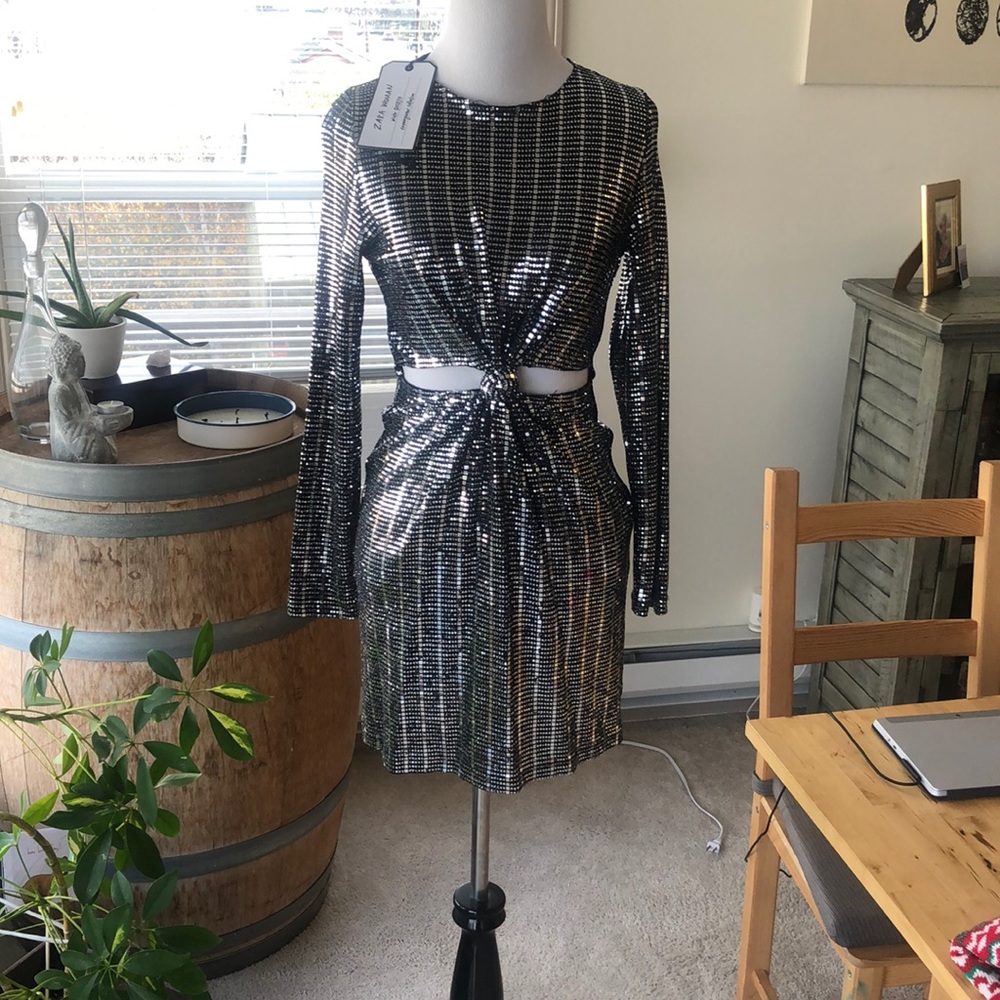 Holiday/New years cutout sequin dress